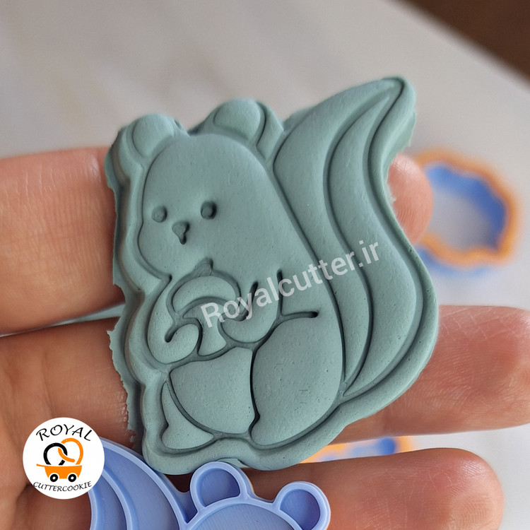 کاتر و مهر جار کوکی رویال کاتر طرح سنجاب 4 و 5 سانت
