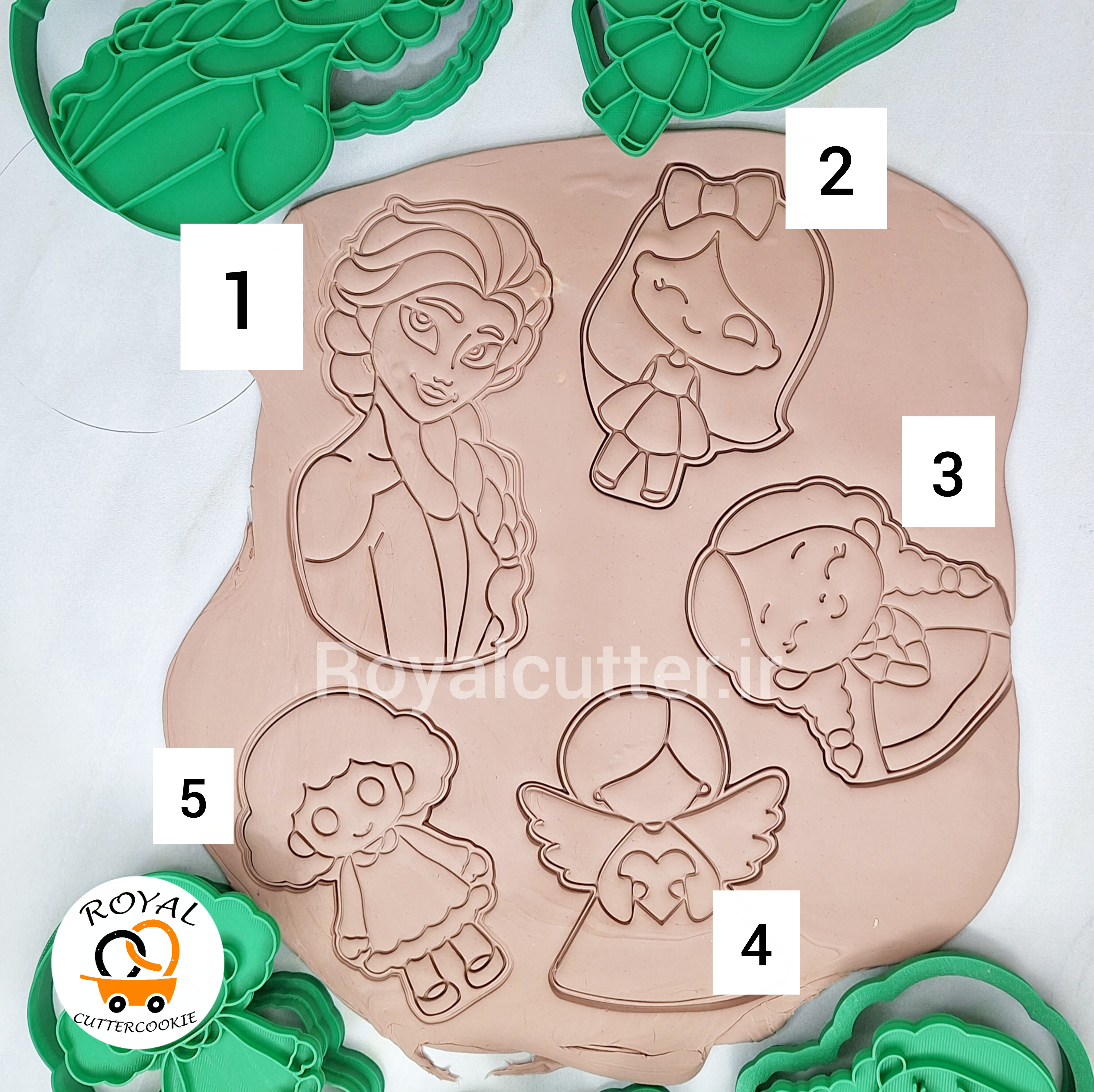 کاتر و مهر کوکی رویال کاتر طرح دخترونه 8 الی 14 سانت