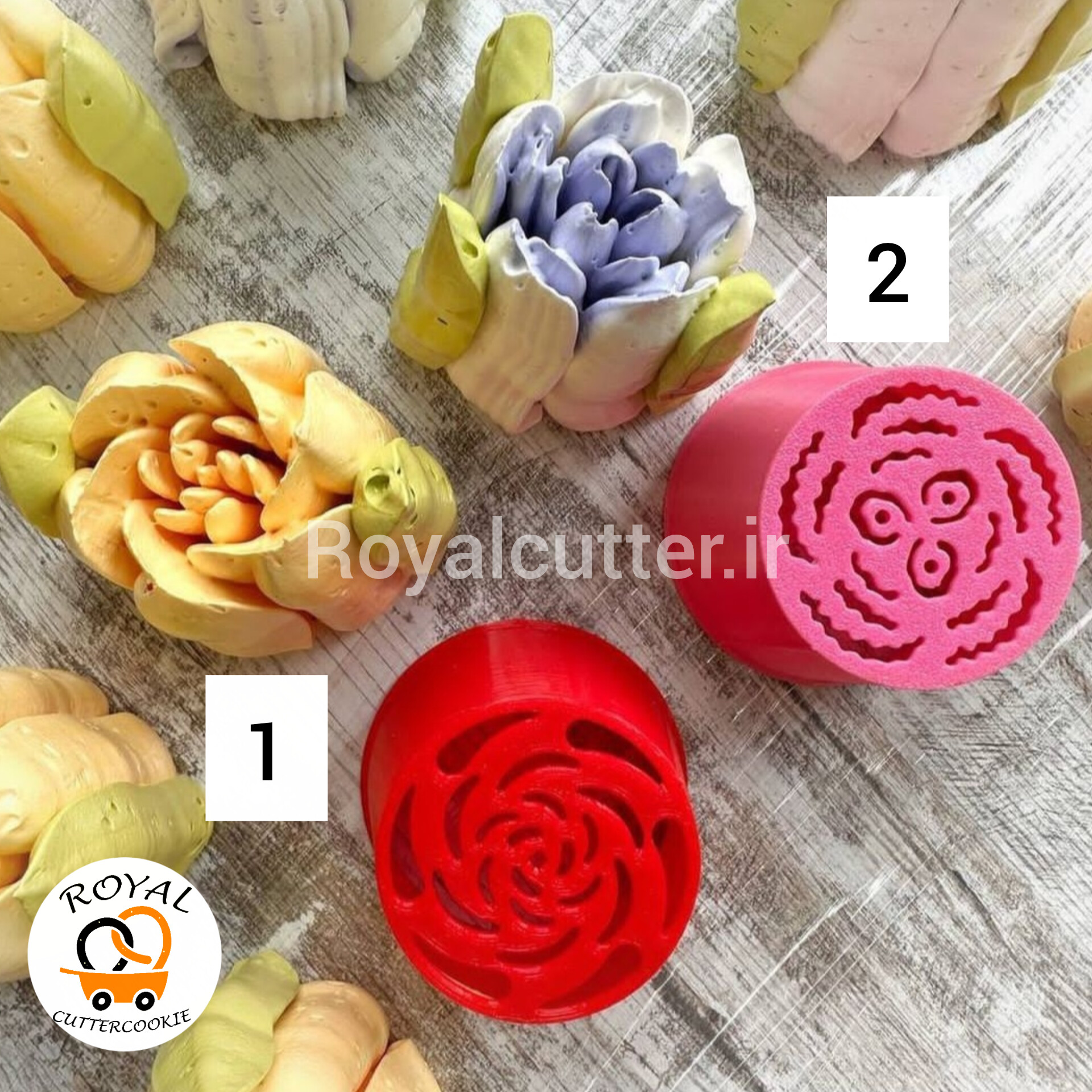 ماسوره روسی (زفیر) رویال کاتر طرح 8 سه بعدی قطر ۴.۵ سانت
