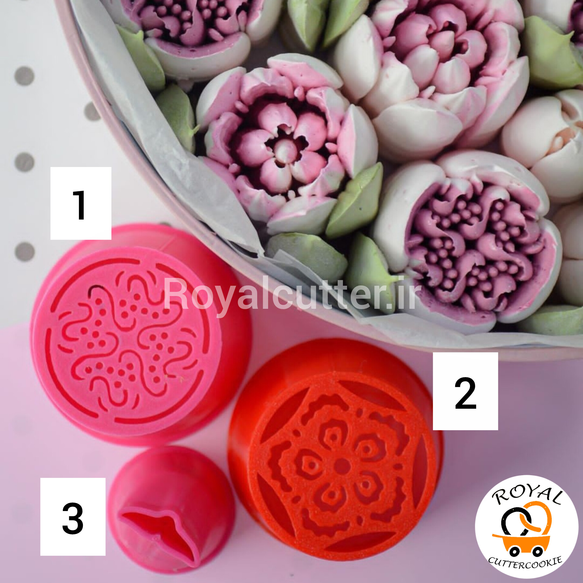 ماسوره روسی (زفیر) رویال کاتر طرح 13 سه بعدی قطر ۴.۵ سانت